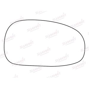 Wing Mirrors, Right Stick On Wing Mirror Glass for SEAT LEON, 2005 2009, SUMMIT