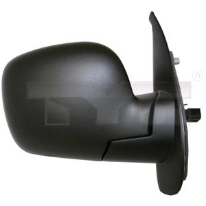 Wing Mirrors, Right Wing Mirror (heated, black, grained, temp. sensor) for Renault KANGOO 2008 2012, 