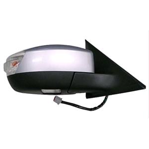 Wing Mirrors, Right Wing Mirror (electric, heated, PUDDLE LAMP, primed cover, 8 PIN CONNECTOR) for Ford Galaxy (Does not fit GHIA version), 2006 2015, 