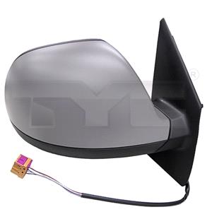 Wing Mirrors, Right Wing Mirror (Electric, Heated, Primed Cover) for VW TRANSPORTER Flatbed, 2010 2015, 