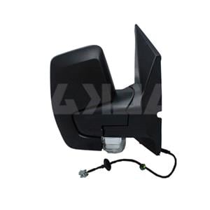 Wing Mirrors, Right Wing Mirror (electric, indicator, black cover) for Ford TOURNEO CUSTOM Bus 2018 2023, 