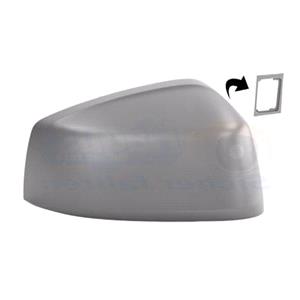 Wing Mirrors, Right Wing Mirror Cover (primed, with blind spot warning lamp gap) for Volkswagen CADDY CALIFORNIA V Camper 2020 Onwards, 