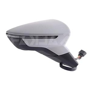 Wing Mirrors, Right Wing Mirror (electric, heated, indicator, power folding, primed cover) for Seat IBIZA 2017 Onwards, 