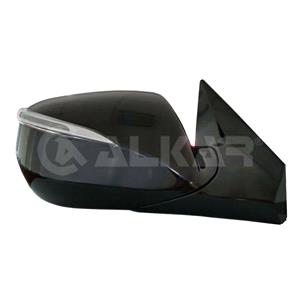Wing Mirrors, Right Wing Mirror (electric, heated, indicator, puddle lamp, power folding, black cover) for Hyundai GRAND SANTA FE 2013 2015, 