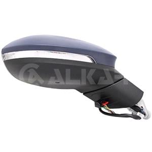 Wing Mirrors, Right Wing Mirror (electric, heated, indicator, puddle lamp, computer memory, primed cover, without power folding) for Volkswagen GOLF VIII Variant 2020 Onwards, 