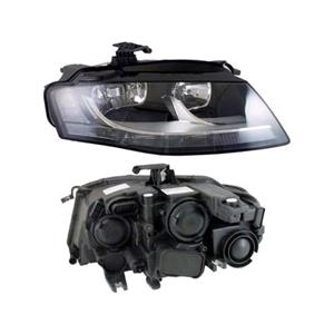 Lights, Right Headlamp (Halogen, Takes H7/H7 Bulbs, Supplied With Motor) for Audi A4 2008 2011, 