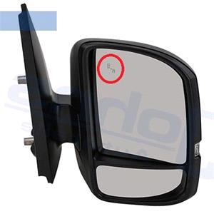 Wing Mirrors, Right Wing Mirror Glass (heated, with blind spot warning lamp) & Holder for Volkswagen CRAFTER Platform/Chassis 2017 Onwards, 