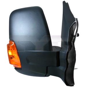 Wing Mirrors, Right Mirror (manual, amber indicator) for Ford TRANSIT Box 2014 2020, 