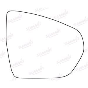 Wing Mirrors, Right Stick On Wing Mirror Glass for Peugeot 5008 II 2016 Onwards, SUMMIT