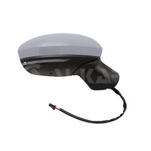 Wing Mirrors, Right Wing Mirror (electric, heated, indicator, without power folding, without blind spot indicator, primed cover) for Renault CLIO V, 2019 Onwards, 