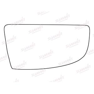 Wing Mirrors, Right Stick On Wing Mirror Glass for Ford TRANSIT Box, 2014 Onwards, SUMMIT