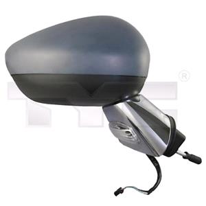 Wing Mirrors, Right Wing Mirror (electric, chromed arm, comes without indicator) for Citroen C3, 2009 Onwards, 