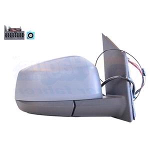 Wing Mirrors, Right Wing Mirror (electric, heated, primed cover, WITHOUT blind spot warning lamp, AM/FM aerial) for Volkswagen CADDY CALIFORNIA V Camper 2020 Onwards, 