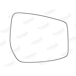Wing Mirrors, Right Stick On Wing Mirror Glass for Nissan NOTE 2013 Onwards, 