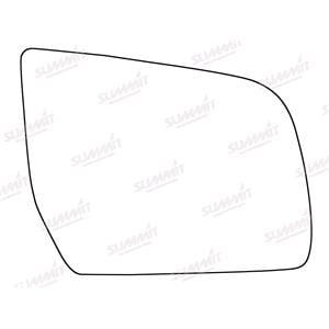 Wing Mirrors, Right Stick On Wing Mirror Glass for Ford RANGER 2012 Onwards, 