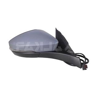 Wing Mirrors, Right Wing Mirror (electric, heated, indicator, primed cover) for Volkswagen T ROC 2017 Onwards, 