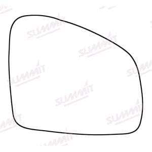 Wing Mirrors, Right Stick On Wing Mirror Glass for Renault TWINGO III 2014 Onwards, SUMMIT