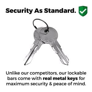 Complete set of aluminium roof bars, supplied with locks and keys
