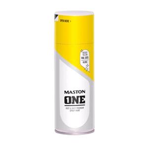 Paints, Maston Spraypaint ONE   Gloss Bright Yellow RAL1021 400ml, MASTON