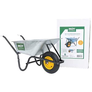 Wheelbarrows, MOY Galvanised Wheelbarrow 90L (Unassembled), Moy
