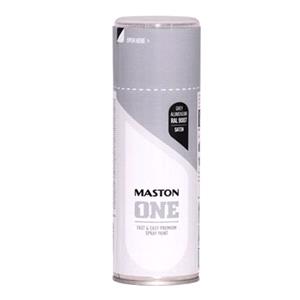 Paints, Maston One Satin Grey Aluminium 400ml   1109007S EU , MASTON