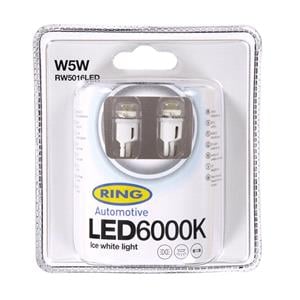 Maintenance, 12V W5W 6000K Ice White LED   White   Pack of 2, Ring