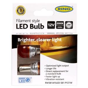 Maintenance, Filament Style LED   PY21W 12V   Amber, Ring