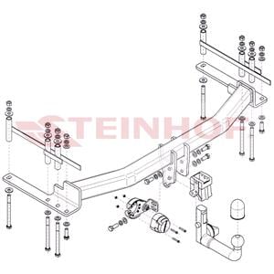 Tow Bars And Hitches, Steinhof Automatic Detachable Towbar (vertical system) for Ssangyong REXTON, 2017 Onwards, will not fit model with a full size spare wheel, Steinhof