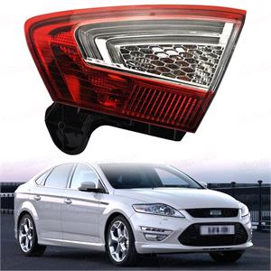 Lights, Right Rear Lamp (Inner, On Boot Lid, LED, Saloon / Hatchback Models, Original Equipment) for Ford MONDEO Saloon 2011 2014, 