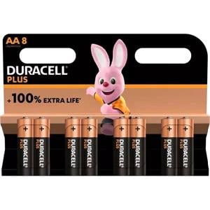 Domestic Batteries, Duracell Plus Power Alkaline AA Batteries Promo Pack   Pack of 8 , Duracell