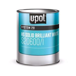 Paints, U POL HS Solid Brilliant White 2:1 Acrylic Topcoat   1 Litre, U POL