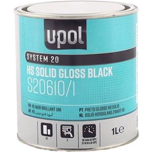 Paints, U POL HS Solid Gloss Black 2:1 Acrylic Topcoat   1 Litre, U POL