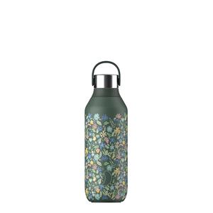 Water Bottles, Chilly's 500ml Series 2 Bottle   Liberty Summer Sprigs Pine Green, Chilly's