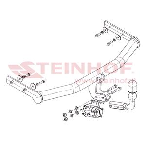 Steinhof Towbar (fixed with 2 bolts) for Volkswagen LUPO, 1998 2005