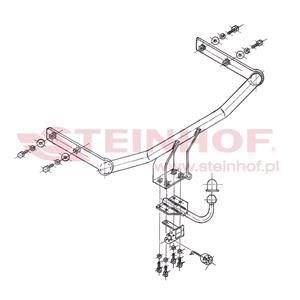 Tow Bars And Hitches, Steinhof Towbar (fixed with 4 bolts) for Skoda Fabia Saloon, 1999 2007, Steinhof