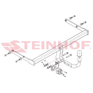 Tow Bars And Hitches, Steinhof Towbar (fixed with 2 bolts) for Skoda Fabia, 2014 Onwards, Steinhof