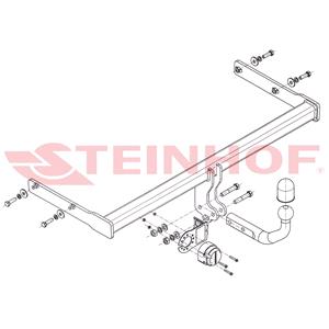 Tow Bars And Hitches, Steinhof Towbar (fixed with 2 bolts) for Skoda Fabia Estate, 2014 Onwards, Steinhof
