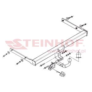 Tow Bars And Hitches, Steinhof Towbar (fixed with 2 bolts) for Skoda OCTAVIA Combi, 2004 2012, Steinhof