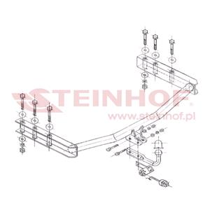 Tow Bars And Hitches, Steinhof Towbar (fixed with 2 bolts) for Skoda SUPERB, 2002 2008, Steinhof