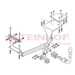Tow Bars And Hitches, Steinhof Automatic Detachable Towbar (horizontal system) for Suzuki SPLASH, 2008 2015, Steinhof