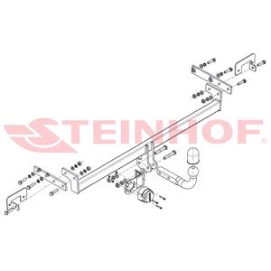 Tow Bars And Hitches, Steinhof Towbar (fixed with 2 bolts) for Suzuki CELERIO, 2014 Onwards, Steinhof
