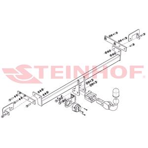 Tow Bars And Hitches, Steinhof Automatic Detachable Towbar (horizontal system) for Suzuki CELERIO, 2014 Onwards, Steinhof