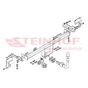 Tow Bars And Hitches, Steinhof Automatic Detachable Towbar (horizontal system) for Suzuki SWIFT IV, 2010 2017, Steinhof
