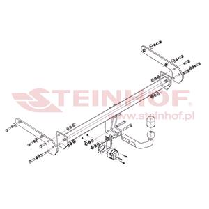 Tow Bars And Hitches, Steinhof Towbar (fixed with 2 bolts) for Suzuki SX4 S Cross, 2013 Onwards, Steinhof