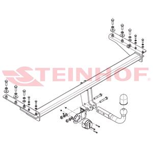 Tow Bars And Hitches, Steinhof Towbar (fixed with 2 bolts) for Subaru LEGACY Mk III Estate, 1998 2003, Steinhof