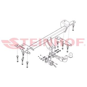 Tow Bars And Hitches, Steinhof Automatic Detachable Towbar (horizontal system) for Suzuki GRAND VITARA, 2010 2014, Steinhof