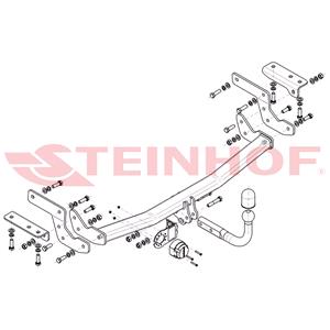 Tow Bars And Hitches, Steinhof Towbar (fixed with 2 bolts) for Ssangyong TIVOLI, 2015 Onwards, Steinhof