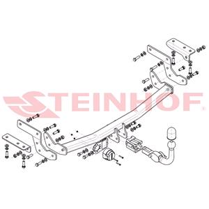 Tow Bars And Hitches, Steinhof Automatic Detachable Towbar (horizontal system) for Ssangyong TIVOLI, 2015 Onwards, Steinhof