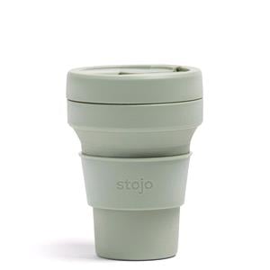 Reusable Mugs, Stojo Collapsible Pocket Cup - 354ml - Sage, Stojo