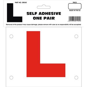 Learning To Drive, L Plates   Self Adhesive   Pair, CASTLE PROMOTIONS